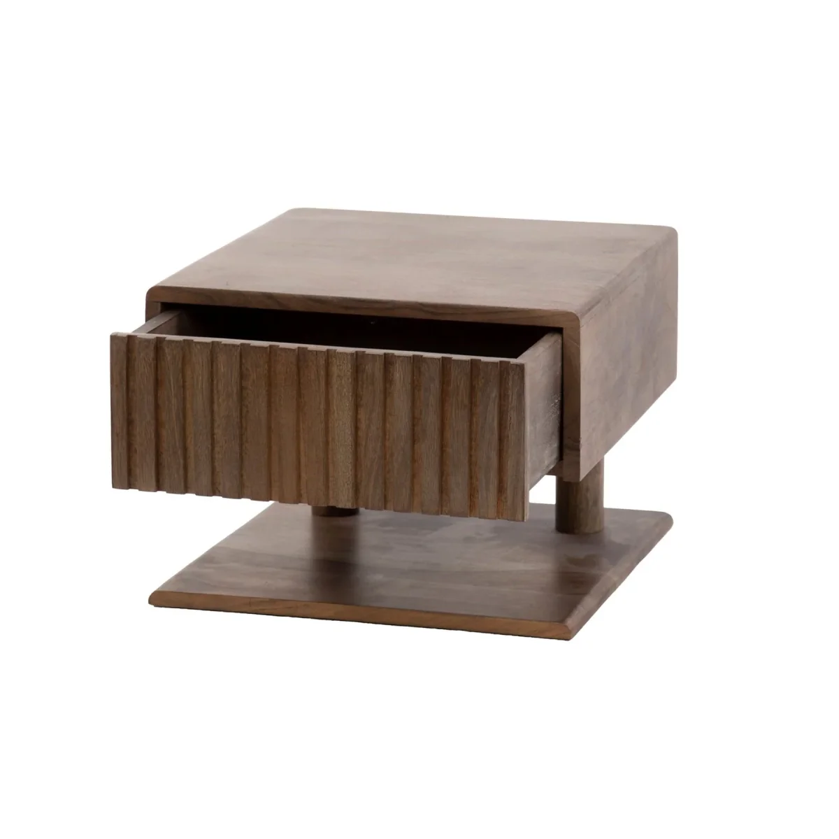 Table de nuit flottant Acacia Drift Brown – 1 tiroir 35 cm – Image 7