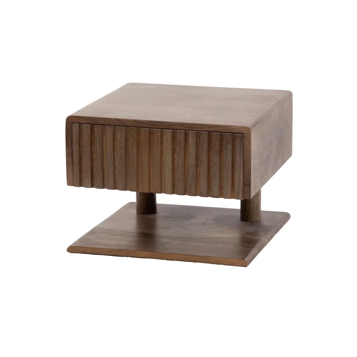 Table de nuit flottant Acacia Drift Brown – 1 tiroir 35 cm – Image 6