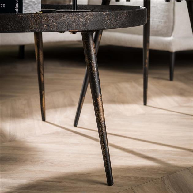 Ensemble de table basse industrielle Owen en métal gris – Image 4