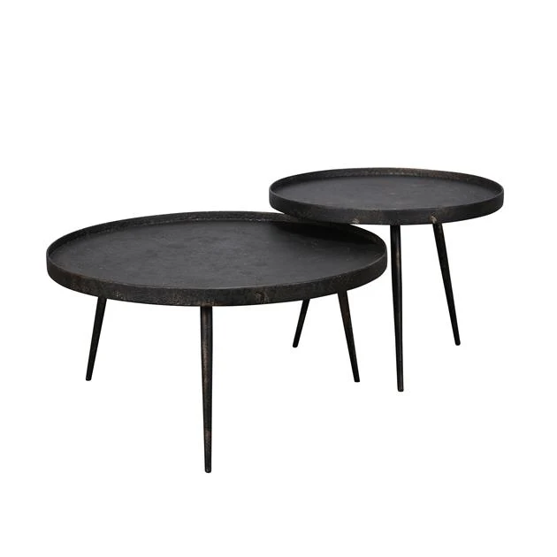 Ensemble de table basse industrielle Owen en métal gris – Image 6