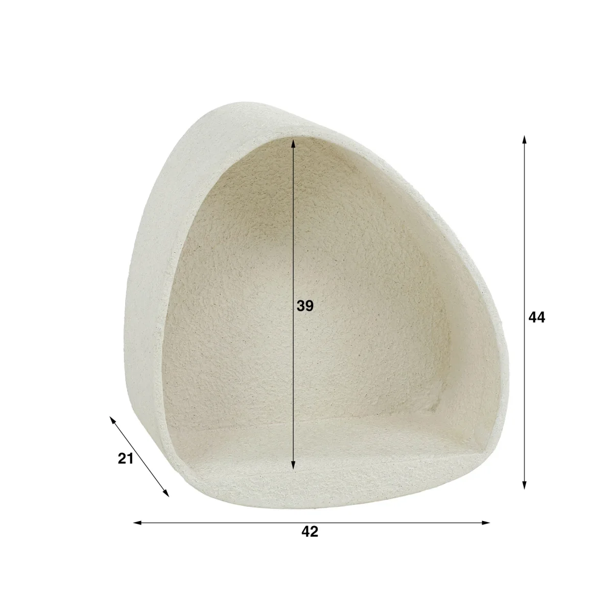 Etagère murale Zaya triangulaire en marbre composite – Image 6