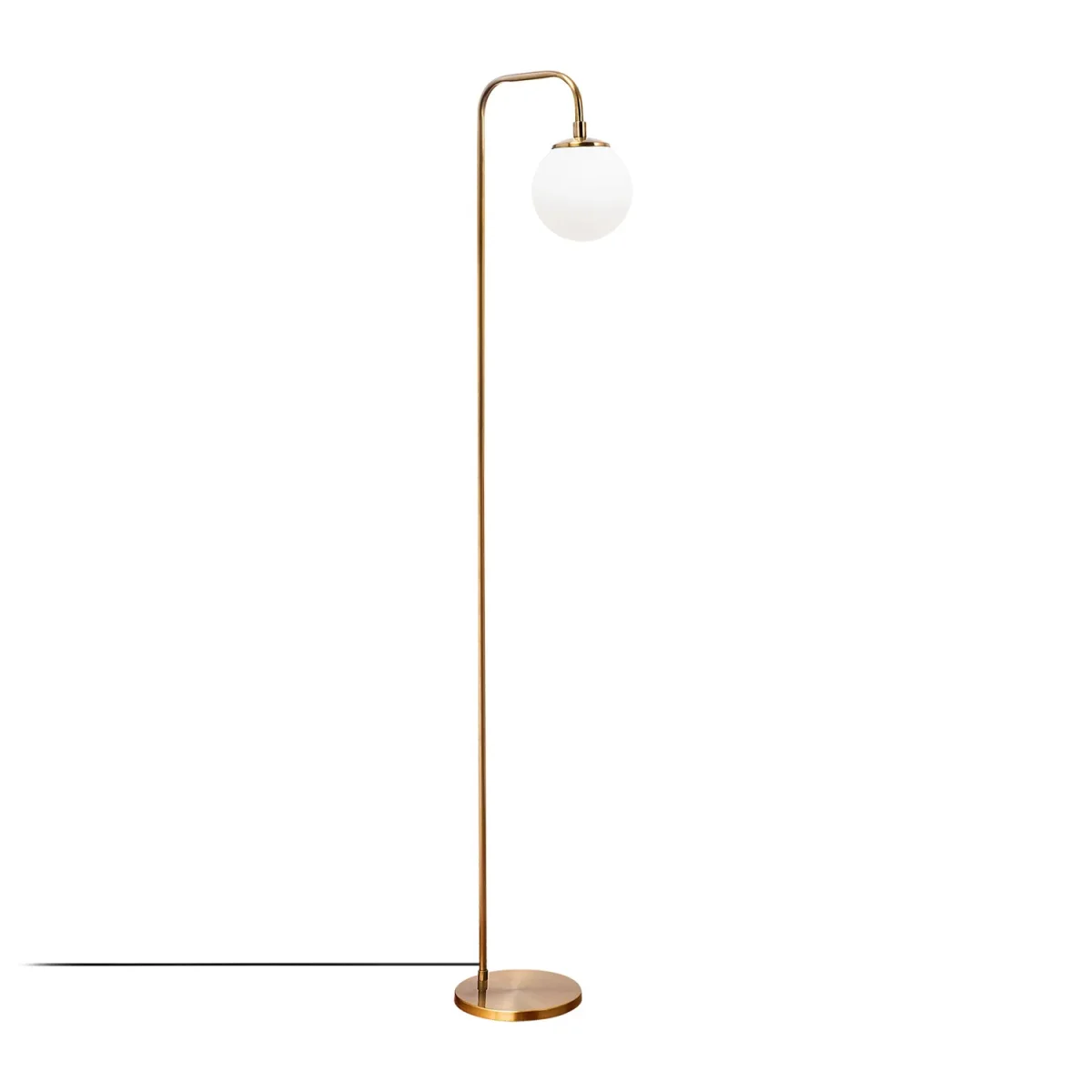 Lampe sur pied en bronze, verre beige Brim – Image 5