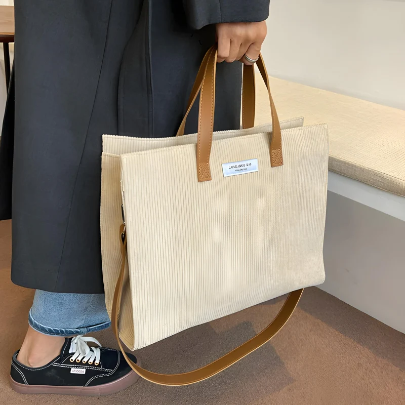 Sac Cabas Velours Cotelé – Image 6