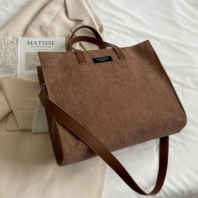 Sac Cabas Velours Cotelé – Image 9