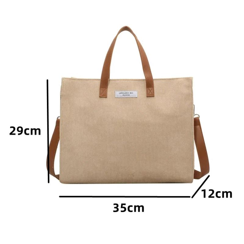 Sac Cabas Velours Cotelé – Image 4