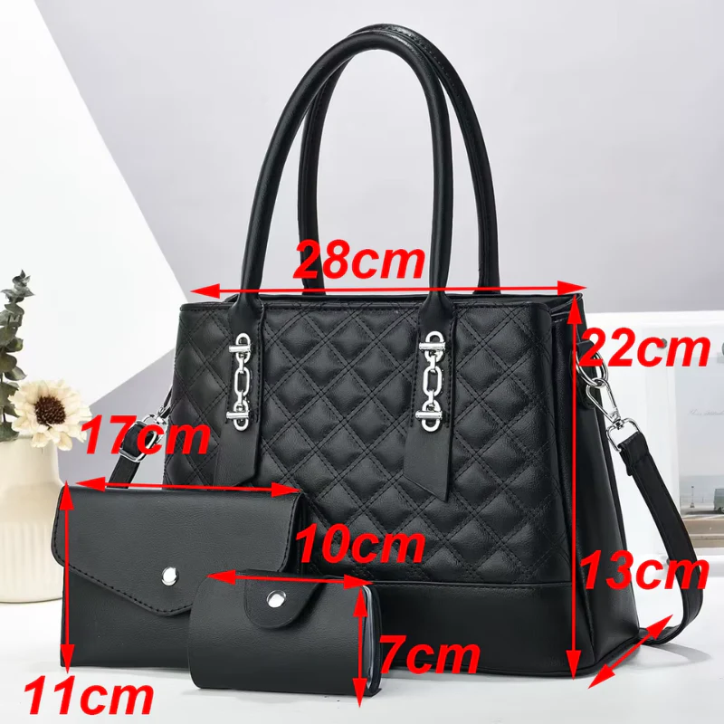 Ensemble Sac à Main Portefeuille Matelassé – Image 3
