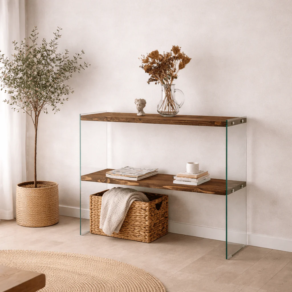 Casse-caisse venedik noyer dennenhout 90x80x30 cm