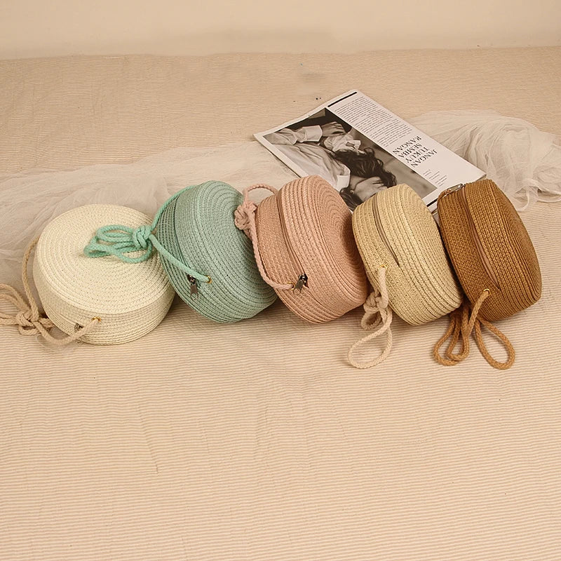 Petit Sac Rond en Paille – Image 7