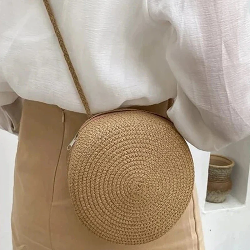 Petit Sac Rond en Paille – Image 3