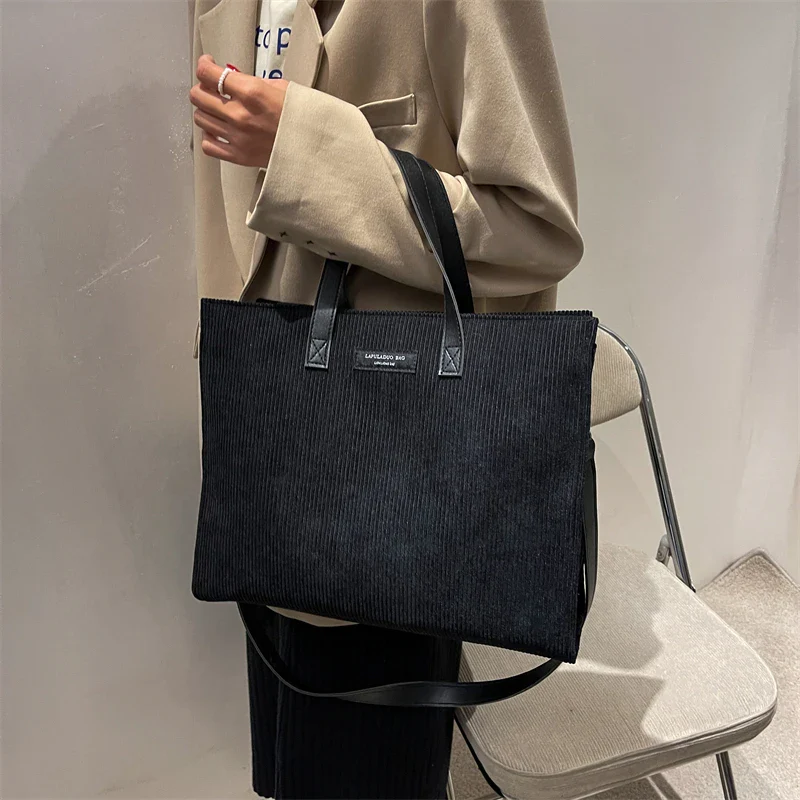 Sac Cabas Velours Cotelé – Image 8