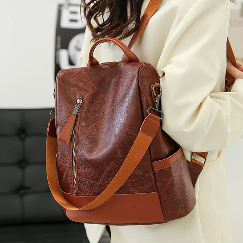 Sac à Main et à Dos Femme Marron et Chic – Image 3