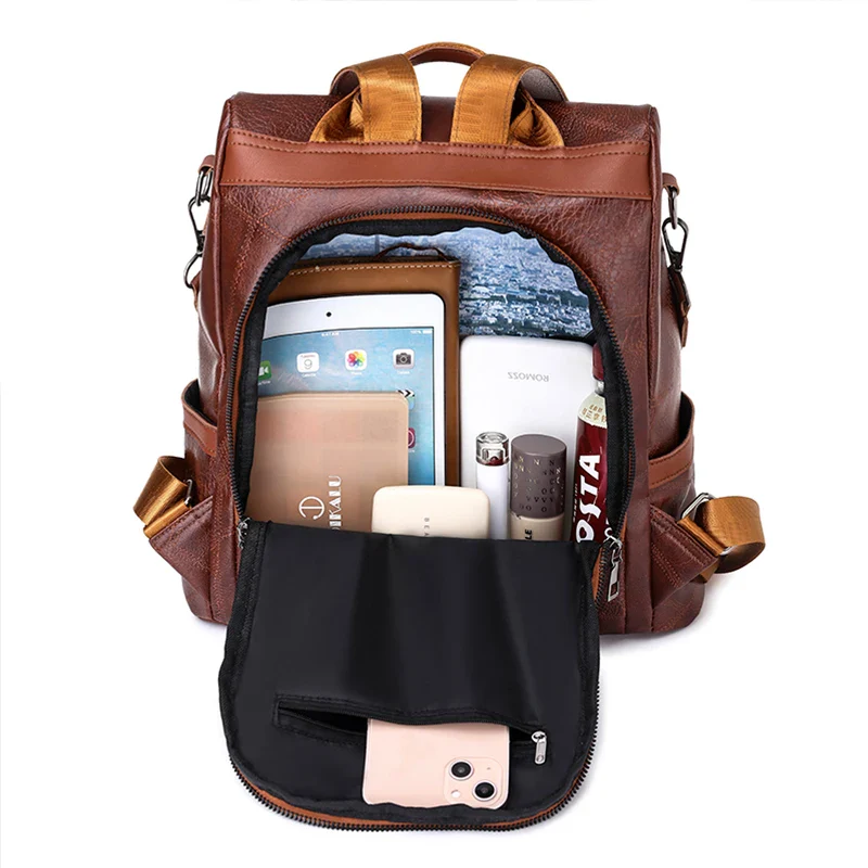 Sac à Main et à Dos Femme Marron et Chic – Image 5