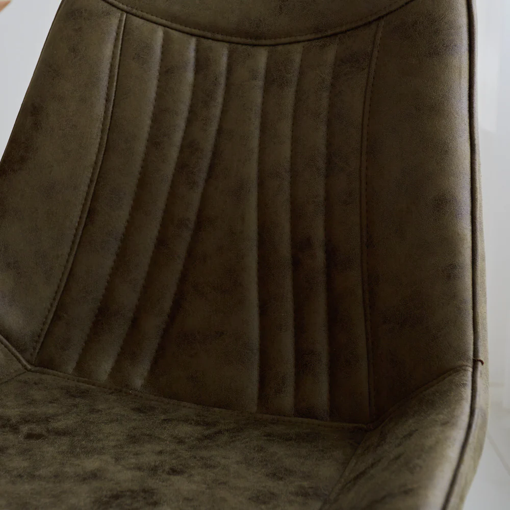 Chaise de salle à manger Vert Eco-cuir Jada - Sans accoudoirs – Image 5