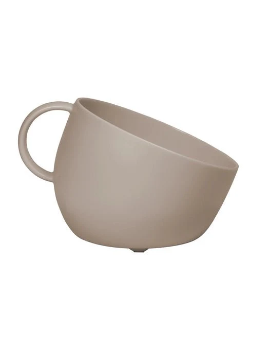 Gamelle pour chien Design : Grand bol tasse écologique Taupe + Tapis antidérapant – Image 3