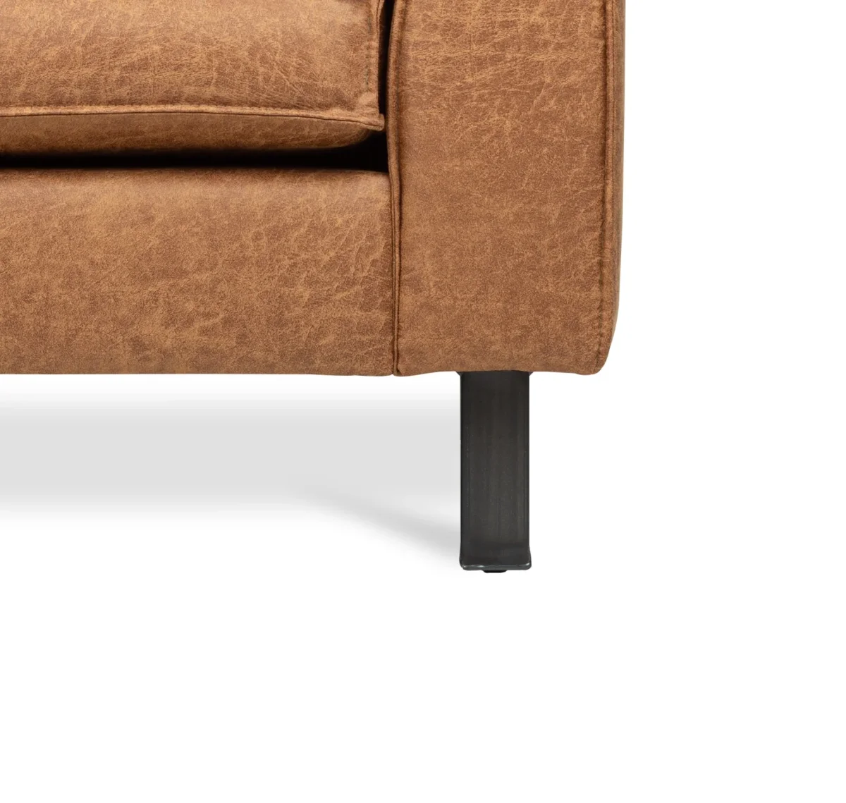 Canapé d'angle en microfibre cognac Tulin - droit – Image 8