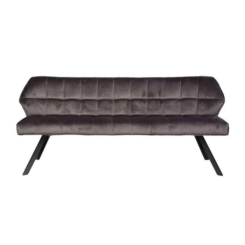Banquette de salle à manger Lino Velvet Tissu Anthracite 180 cm à carreaux – Image 8
