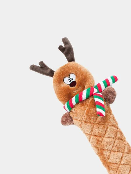 Peluche de Noël pour chien - Renne de Noël Jigglerz ZippyPaws 🎄🦌 – Image 3