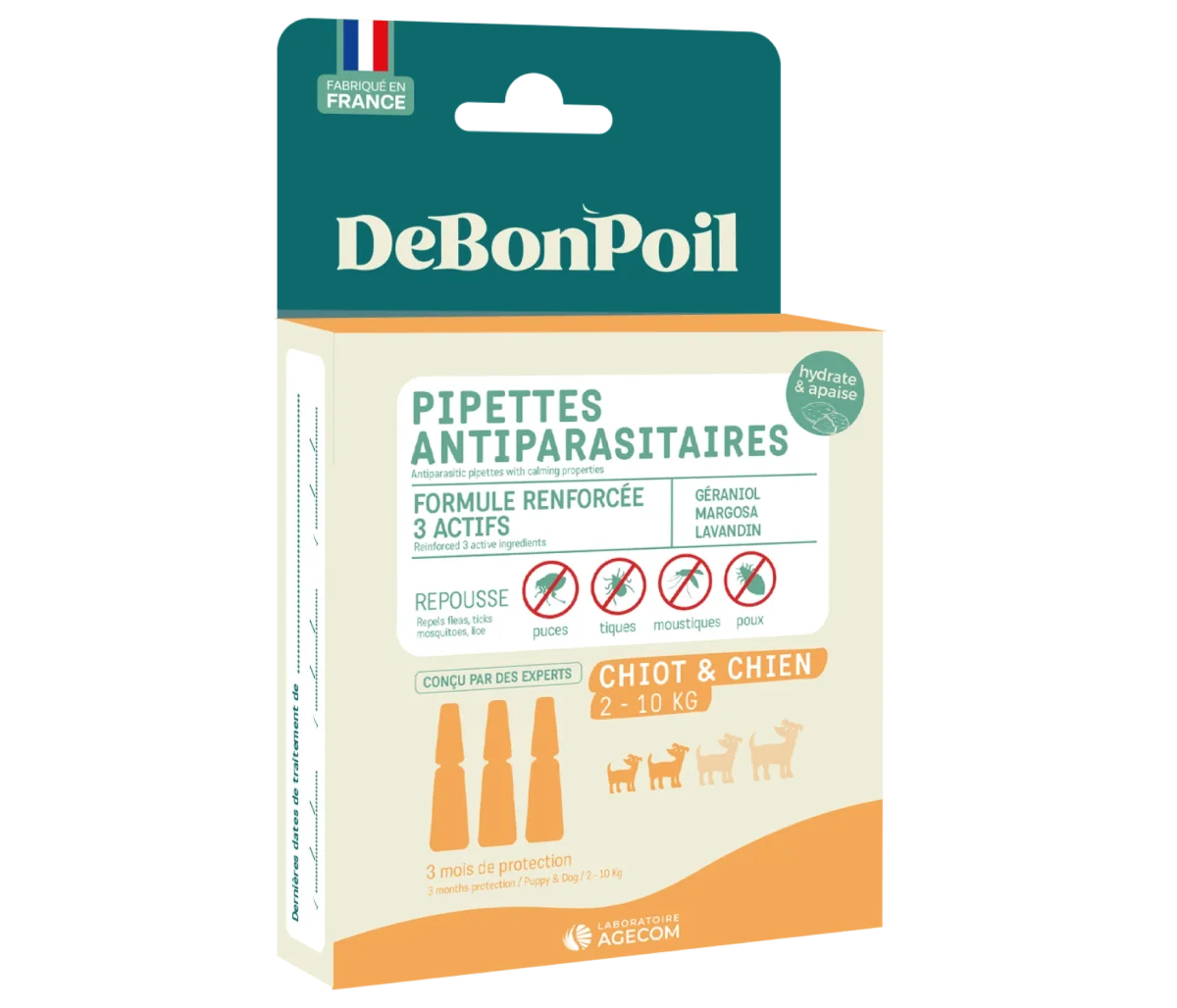 Pipette antiparasitaire chien naturelle apaisante