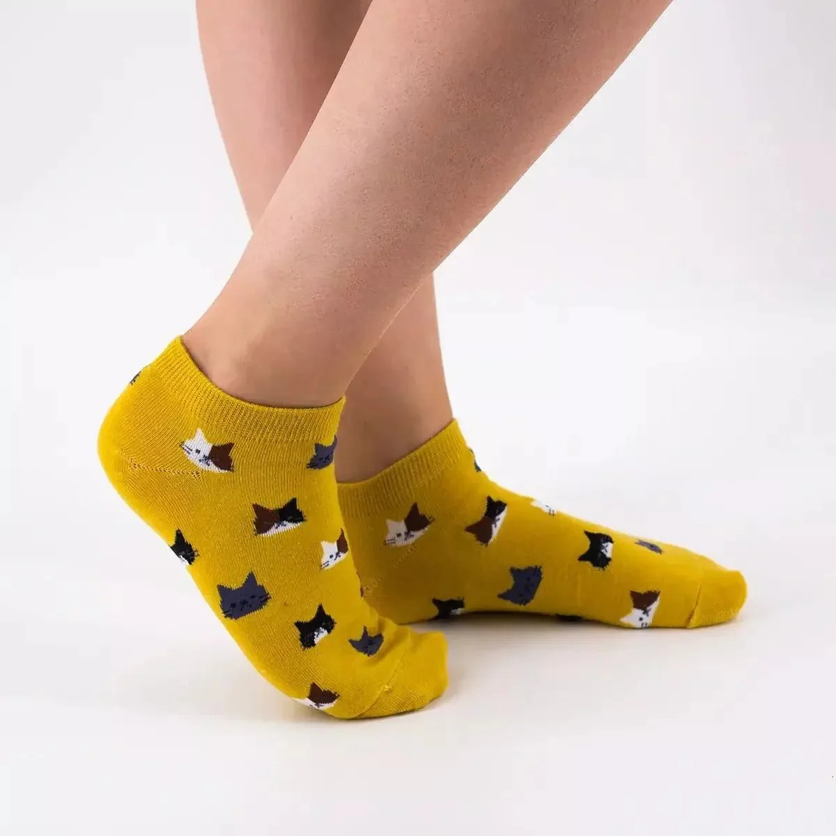 Socquettes chat femme – Tête de Chat fantaisie – Image 7