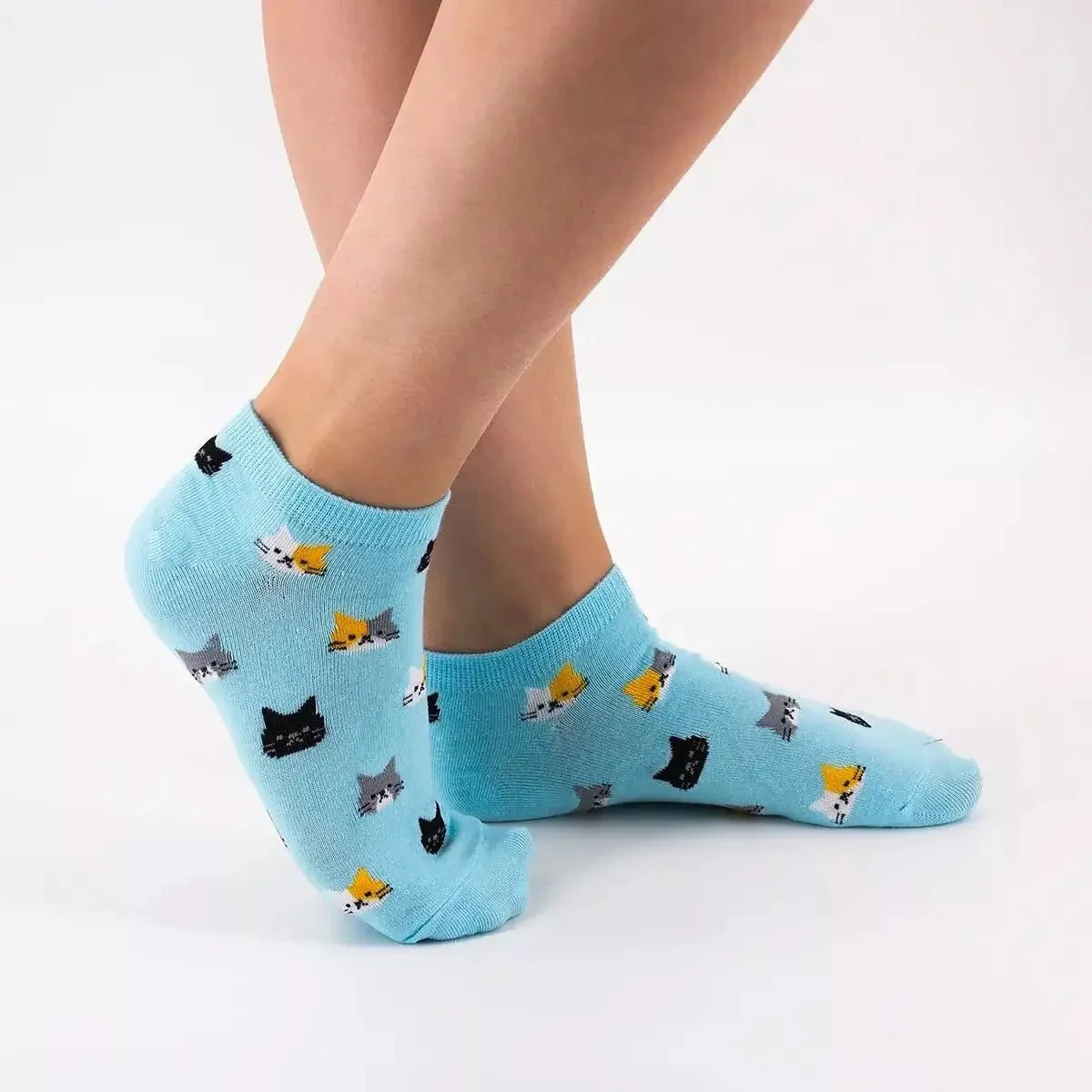 Socquettes chat femme – Tête de Chat fantaisie – Image 5